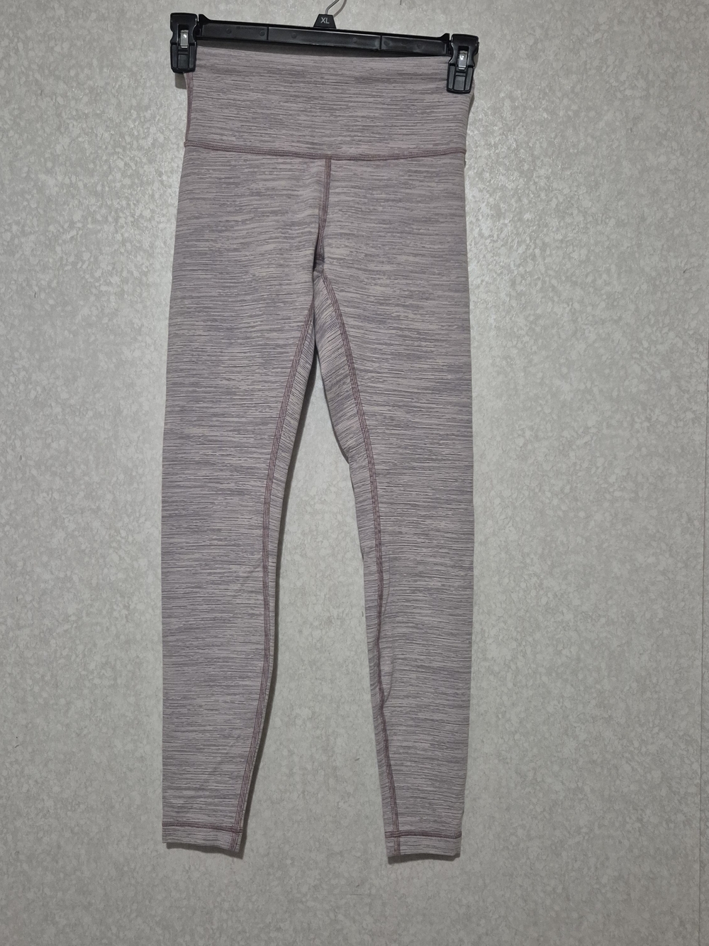 lululemon athletica Heathered Light Pink High-Rise Leggings-Size:6